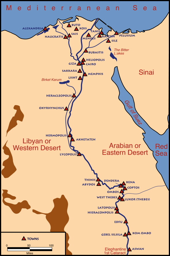 Libyan Desert Ancient Egypt Map